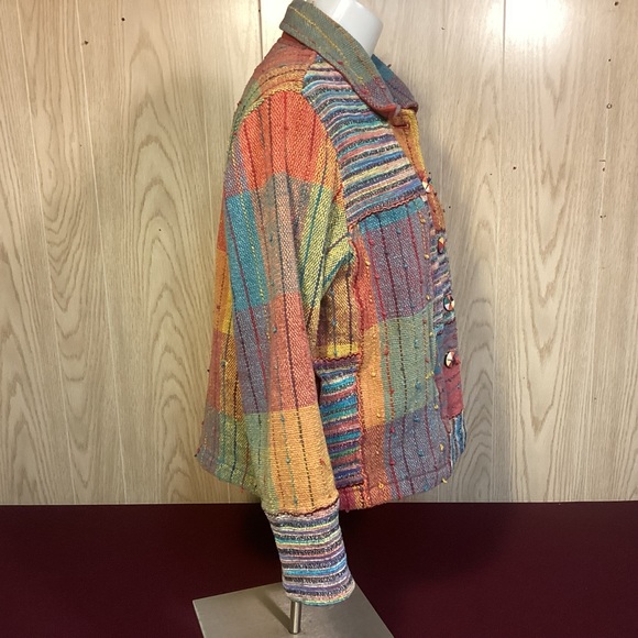 Travel/Smith Patchwork Jacket womens size Petite Medium - Picture 5 of 9